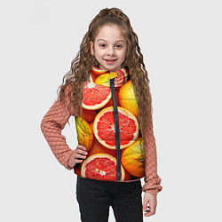 Детский жилет Грейпфруты, цвет: 3D-черный — фото 2