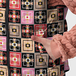 Детский жилет Разноцветная плитка с геометрическим рисунком, цвет: 3D-черный — фото 2