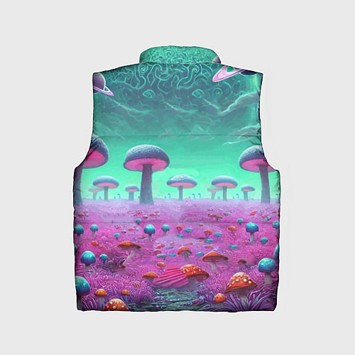 Детский жилет Рик и Морту на сказочной грибной планете - нейроар / 3D-Светло-серый – фото 2