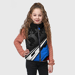 Детский жилет Россия - абстракция, цвет: 3D-черный — фото 2