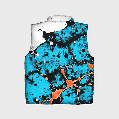 Детский жилет Оранжево-голубая абстракция на белом фоне / 3D-Светло-серый – фото 2