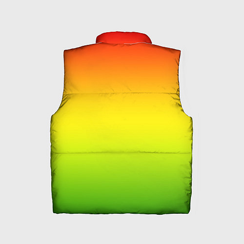 Детский жилет Градиент сочный красно-жёлто-зелёный / 3D-Светло-серый – фото 2