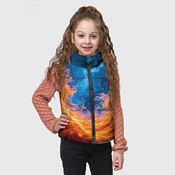 Детский жилет Яркое пламя в воде, цвет: 3D-светло-серый — фото 2