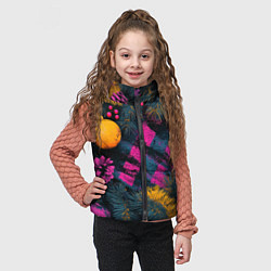 Детский жилет Новый год - фиолетовая краска, цвет: 3D-красный — фото 2