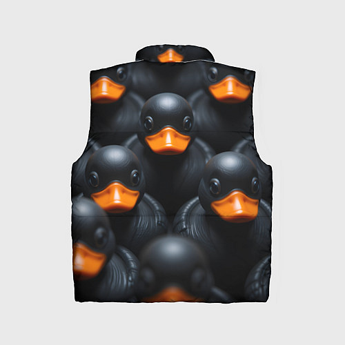 Детский жилет Черные уточки / 3D-Светло-серый – фото 2