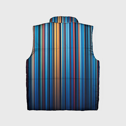 Детский жилет Композиция из вертикальных линий / 3D-Светло-серый – фото 2
