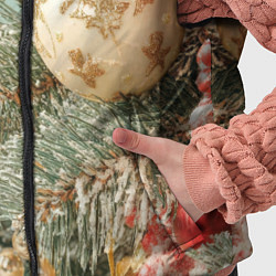 Детский жилет Елочные новогодние игрушки, цвет: 3D-черный — фото 2