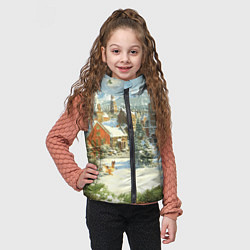 Детский жилет Фон рождества, цвет: 3D-красный — фото 2