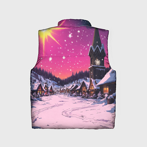 Детский жилет Закат рождества / 3D-Светло-серый – фото 2