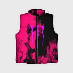 Детский жилет Monster energy fire pink, цвет: 3D-красный