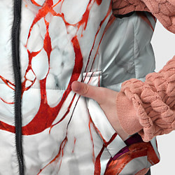 Детский жилет Красно-белый мрамор, цвет: 3D-черный — фото 2