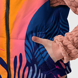 Детский жилет Векторная абстракция с растениями - нейросеть, цвет: 3D-черный — фото 2