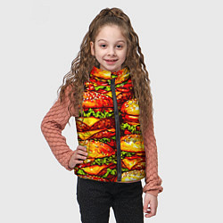 Детский жилет Бургеры, цвет: 3D-красный — фото 2