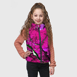 Детский жилет Розовый треснувший камень, цвет: 3D-черный — фото 2