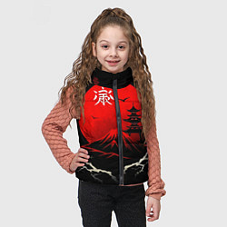 Детский жилет Japan red black nature, цвет: 3D-красный — фото 2