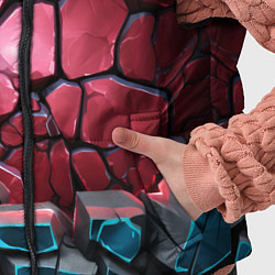 Детский жилет Объемные слои разбитых плит, цвет: 3D-красный — фото 2