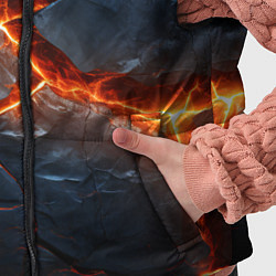 Детский жилет Черная треснутая плита - текстура, цвет: 3D-черный — фото 2