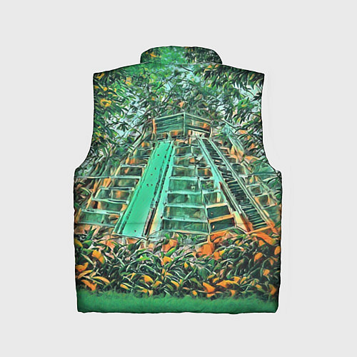 Детский жилет Башня в джунглях / 3D-Светло-серый – фото 2