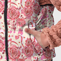 Детский жилет Букеты роз с сердечками, цвет: 3D-светло-серый — фото 2