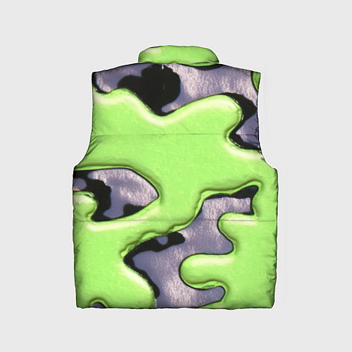 Детский жилет Зеленый объемный камуфляж / 3D-Светло-серый – фото 2