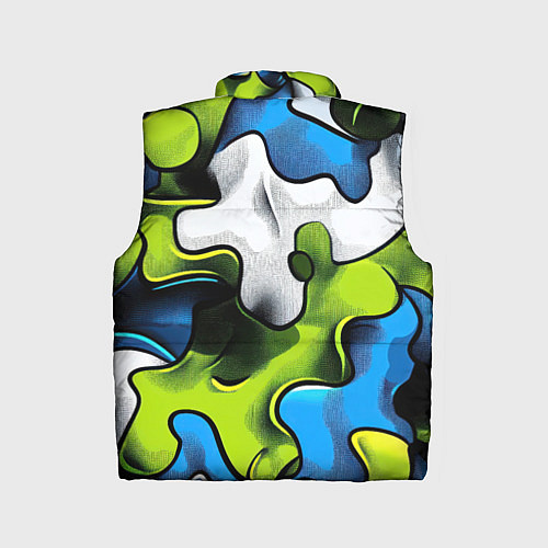 Детский жилет Камуфляж в стиле графитти / 3D-Светло-серый – фото 2