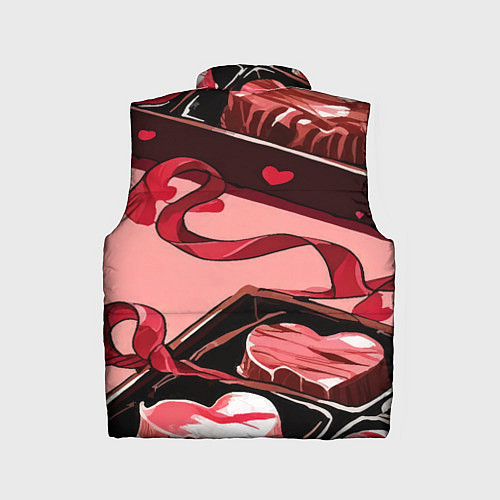 Детский жилет Шоколадки в форме сердца / 3D-Светло-серый – фото 2