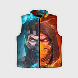 Детский жилет Mortal Kombat - Саб-зиро и Скорпион, цвет: 3D-красный