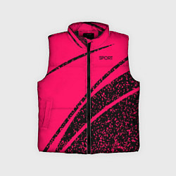 Детский жилет Sport розовый с чёрным в крапинку, цвет: 3D-черный