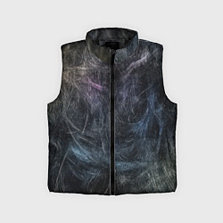 Детский жилет Разноцветные хаотичные линии, цвет: 3D-черный