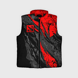 Детский жилет Дота 2 - красная абстракция, цвет: 3D-черный