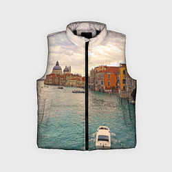 Детский жилет Гранд-канал Венеции - городской пейзаж, цвет: 3D-черный
