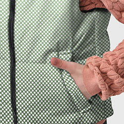 Детский жилет Бледный зелёный градиент текстура, цвет: 3D-черный — фото 2
