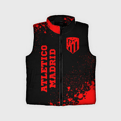 Детский жилет Atletico Madrid - red gradient вертикально, цвет: 3D-черный
