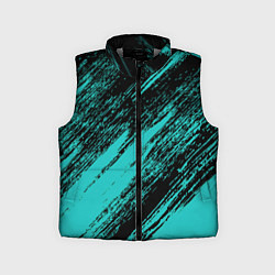 Детский жилет The color is black and light blue
