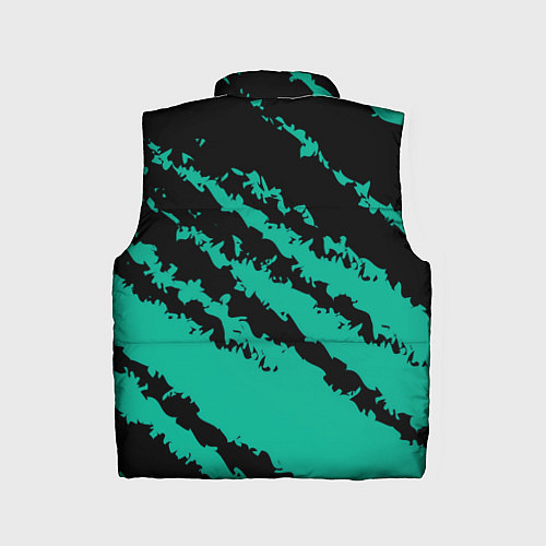 Детский жилет The color is black and turquoise / 3D-Светло-серый – фото 2