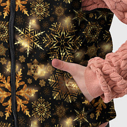 Детский жилет Золотые снежинки, цвет: 3D-черный — фото 2