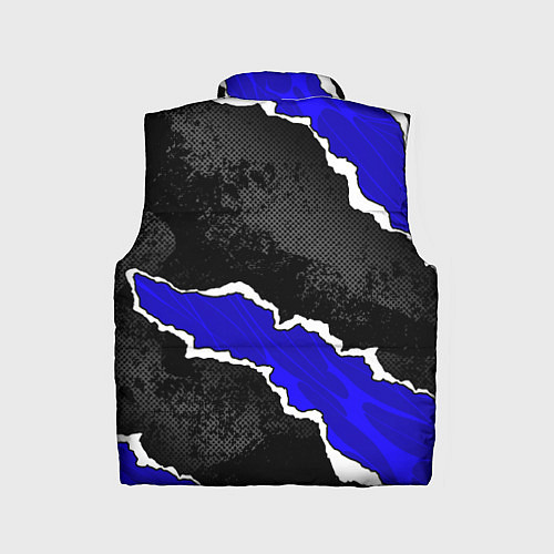 Детский жилет BMW - синие разрывы / 3D-Светло-серый – фото 2