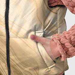 Детский жилет Светлый коричневый текстура камень мрамор, цвет: 3D-черный — фото 2