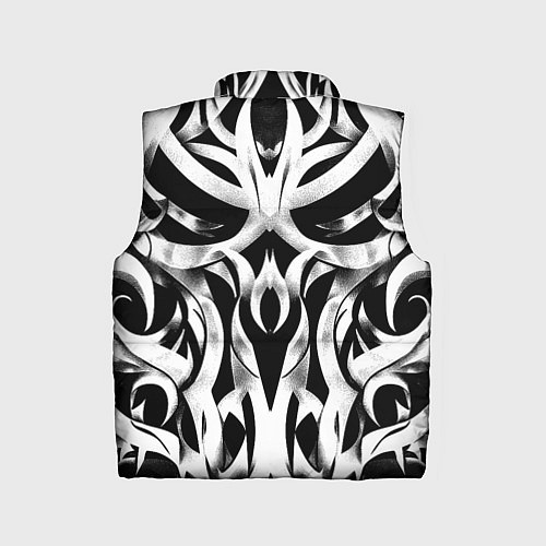 Детский жилет Абстрактный узор - изогнутые формы трайбл татуиров / 3D-Светло-серый – фото 2