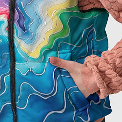 Детский жилет Абстрактные волны в мраморном стиле, цвет: 3D-черный — фото 2