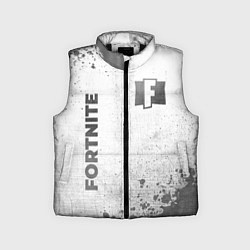 Детский жилет Fortnite - white gradient вертикально, цвет: 3D-черный