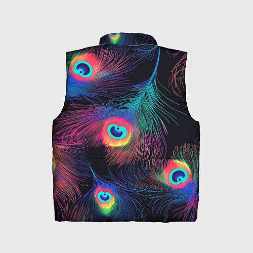 Детский жилет Павлиньи перья - разные оттенки / 3D-Светло-серый – фото 2