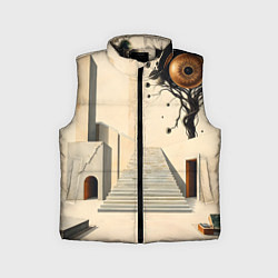 Детский жилет Архитектурный сюр, цвет: 3D-черный