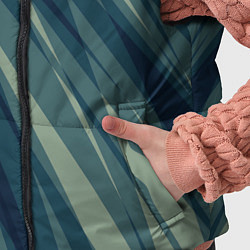 Детский жилет Зеленовато-синий полосы, цвет: 3D-черный — фото 2