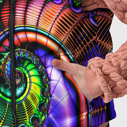 Детский жилет Фрактальный узор неоновый, цвет: 3D-красный — фото 2