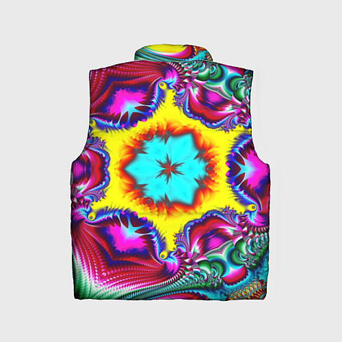 Детский жилет Абстракция узор фракталы / 3D-Светло-серый – фото 2