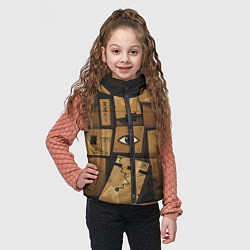 Детский жилет Коробки и глаз, цвет: 3D-светло-серый — фото 2