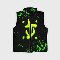 Детский жилет Doom x fallout кислотное лого, цвет: 3D-светло-серый