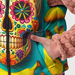 Детский жилет Череп и бананы - летняя композиция, цвет: 3D-красный — фото 2