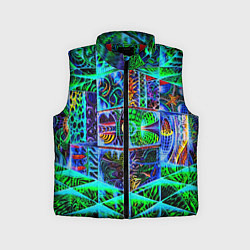 Детский жилет Психоделика узор кислотный, цвет: 3D-красный